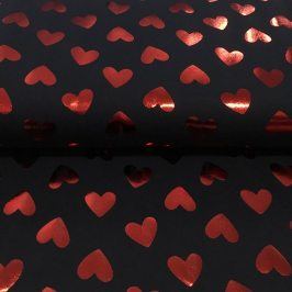 Úplet Foil Hearts navy