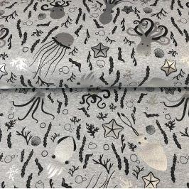 Teplákovina Metallic Jellyfish silver