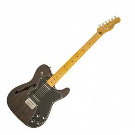 Fender Modern Player Telecaster Thinline Deluxe, Maple Fingerboard, Black Trans