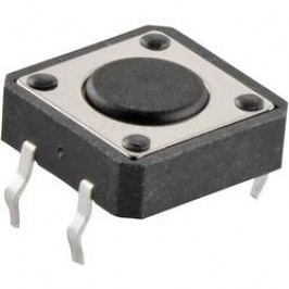 Impulzné tlačidlo TC-12XD-X, 12 V/DC, 0.05 A, čierna, 1 ks